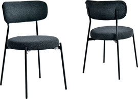 B-DECOR כסא BlackArug ג' משענת ג' עד המושב 44 ס"מ קוטר מושב 46 ס"מ 78 ס"מ