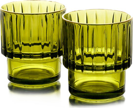 CRYSTALINE סט 6 כוסות וויסקי 390 מ"ל GREEN GOLD CRYSTALINE