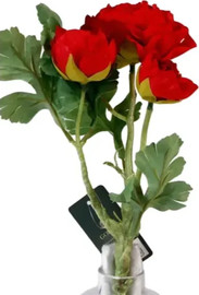 B-DECOR גבעול פרח הרנוקולוס אדום 37 ס"מ