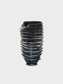 CRYSTALINE אגרטל 21X21X36 ס"מ CRYSTALINE BLACK MORENO