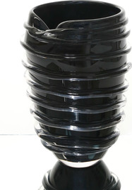 CRYSTALINE אגרטל 19X19X29 ס"מ CRYSTALINE BLACK MORENO
