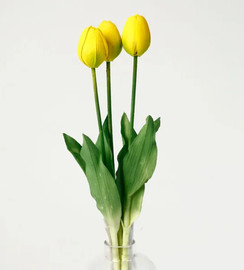 B-DECOR פרח טוליפ צבע צהוב 40 ס"מ