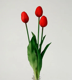 B-DECOR פרח טוליפ צבע אדום 40 ס"מ