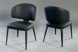 B-DECOR כסא עור גובה מושב 79X49X49 שחור 45 ס"מ HARYEY