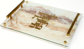 B-DECOR מגש שבת אקריליק גוון שיש