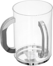B-DECOR נטלת אקריליק 1000ml ידיות עגולות כסף