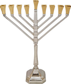 B-DECOR חנוכיה BRASS NICKEL GOLD