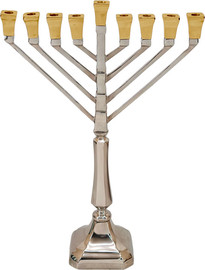 B-DECOR חנוכיה BRASS NICKEL GOLD