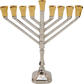 B-DECOR חנוכיה BRASS NICKEL GOLD