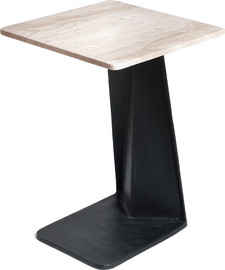 B-DECOR שולחן נשכן BRASSוMARBAL VALINTINO 40X40X58