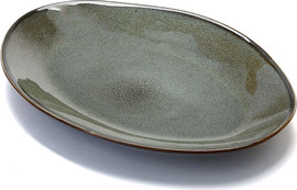 DREAM CHEF פלטה אובלית STONE WARE MADRIO GREEN בעיצוב מוקפד, בעל טקסטורה עשירה ומראה נקי ואלגנטי.