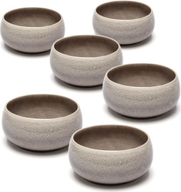 DREAM CHEF סט 6 בולים STONE WARE MADRIO MOCHA בעיצוב מוקפד, בעל טקסטורה עשירה ומראה נקי ואלגנטי.