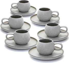 DREAM CHEF סט קפה STONE WARE MADRIO MOCHA בעיצוב מוקפד, בעל טקסטורה עשירה ומראה נקי ואלגנטי.