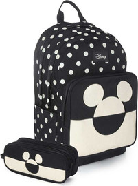 OUTDOOR תיק גב לנוער + קלמר Disney Glitters Mickey