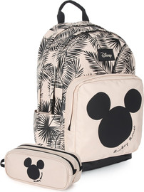 OUTDOOR תיק גב לנוער + קלמר Disney Palm Mickey בז'