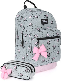 OUTDOOR תיק גב לנוער + קלמר Disney Grey Minnie