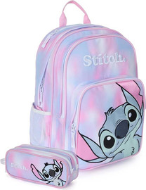 OUTDOOR תיק גב לילדים ונוער + קלמר Stitch Pastel
