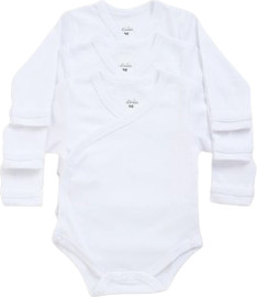 Lorens מארז 3 בגדי גוף מעטפת פלנל מידה NB מבית Lorens -  לבן