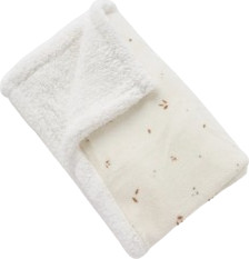 Lorens שמיכה מבד פרווה בגודל 100*76 ס"מ מבית Lorens -  אופוויט עם איורי עלים