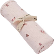Lorens שמיכה מבד פוינטל מבית Lorens - ורוד עם איורי פרחים ורודים