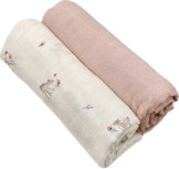 Lorens מארז 2 חיתולי במבוק 70x70 ס''מ מבית Lorens -  ורוד עם איורי במבי