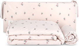 MINENE סט מצעים למיטת תינוק ליין SWEET DREAMS ורוד בהיר MINENE