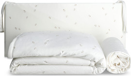 MINENE סט מצעים למיטת תינוק ליין SWEET DREAMS שמנת MINENE