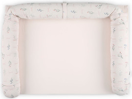 MINENE משטח החתלה לשידה Wonderland - ורוד בהיר מודפס - Light Pink Printed
