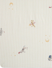 MINENE סדין למיטת תינוק Wonderland - אבן מודפס - Stone Print
