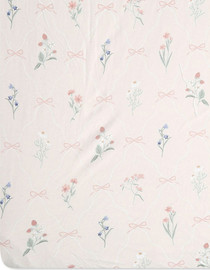 MINENE סדין לעריסה Wonderland - ורוד בהיר מודפס - Light Pink Printed