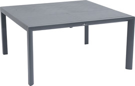 Australia Garden שולחן בריסל מתארך אלומיניום משטח פסים אפור כהה