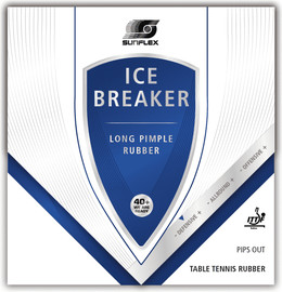 SUNFLEX גומייה למחבט פינג פונג 0.5 שחור- sunflex Icebreaker 0.5 black