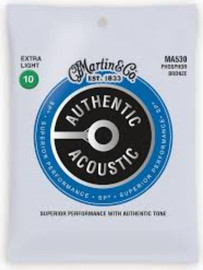 MARTIN סט מיתרים 0.10 לאקוסטית SP Phosphor Bronze AUTHENTIC MA530