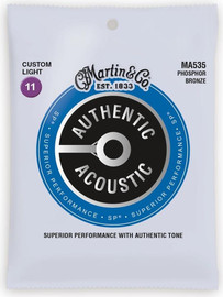 MARTIN סט מיתרים 0.11 לאקוסטית SP Phosphor Bronze AUTHENTIC MA535