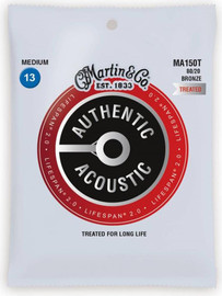 MARTIN סט מיתרים 0.13 לגיטרה אקוסטית MA150T Lifespan Treated 80/20 Bronze