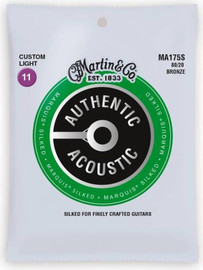 MARTIN סט מיתרים 011 לאקוסטית MA175S Marquis 80/20 Bronze Authentic Silked
