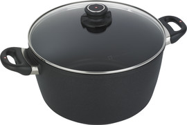Swiss Diamond סיר גבוה 28 ס"מ 8 ליטר nonstick אינדוקציה מחוזק בגבישי יהלומים תוצרת Swiss Diamond