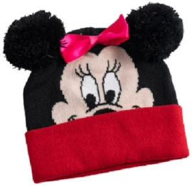Disney כובע צמר לילדות מיני מאוס צבעוני גיל 3 ומעלה