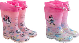 Disney מגפי גומי PVC לילדות – דגם מיני מאוס ורוד