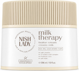 NISHLADY NISH LADY Milk Therapy Butter Cream – מסכת חמאת שיער מקצועית להזנה ושיקום