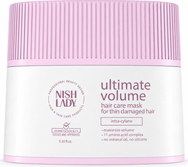 NISHLADY NISH LADY Ultimate Volume Hair Care Mask – מסכת נפח מקצועית לשיער דק ופגום