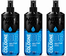NISHMAN מארז שלישייה NISHMAN אפטר שייב מספר 06 Aqua D'asil