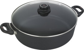 Swiss Diamond סיר נמוך 32 ס"מ 6.8 ל' אינדוקציה nonstick מחוזק בגבישי יהלומים תוצרת Swiss Diamond