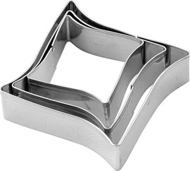 Cutterpeeler סט 3 חותכני עוגיות מעוין CutterPeeler