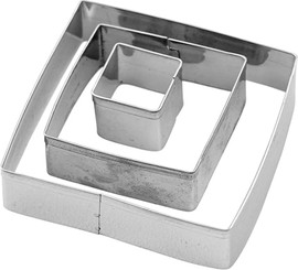 Cutterpeeler סט 3 חותכני עוגיות ריבוע CutterPeeler