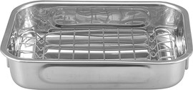 Cutterpeeler תבנית צלייה נירוסטה עם רשת CutterPeeler 21X28