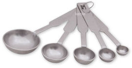 Cutterpeeler סט 5 כפות מידה נירוסטה