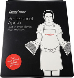 Cutterpeeler סינר שלם עם כפפות שחור/ לבן CutterPeeler