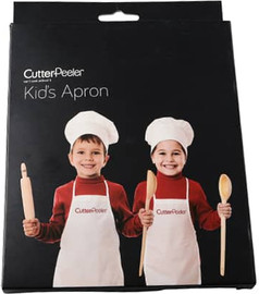 Cutterpeeler סינר ילדים שלם לבן 4Chef
