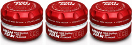 NISHMAN מארז שלישייה NISHMAN 03 Flaming Hair Styling Wax – ווקס עיצוב מקצועי לאחיזה חזקה